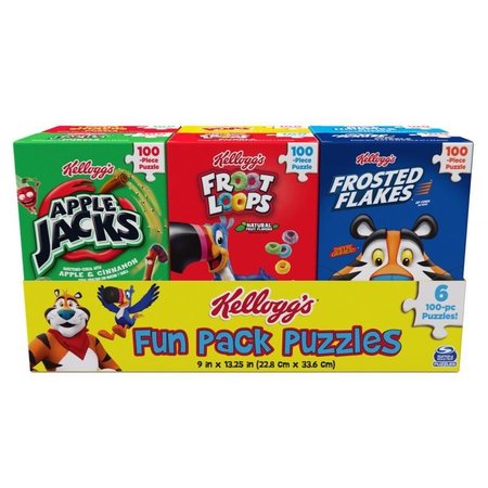 SPIN MASTER GAMES Spin Master Kellogg's Cereal Fun Pack Puzzles Multicolored 6062175